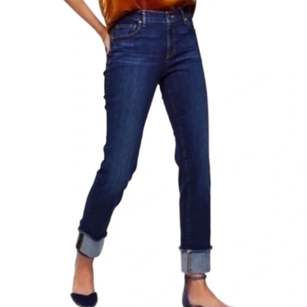 LOFT modern frayed cuffed jean - size 14 EUC - Picture 5 of 7